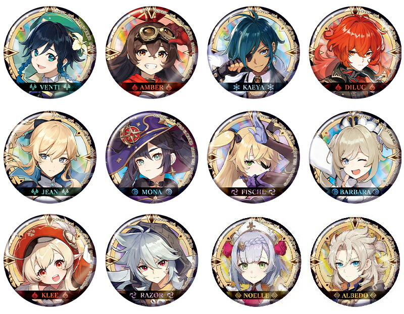 楽天市場】原神ホログラム缶バッジ モンド城 全12種セット コンプ