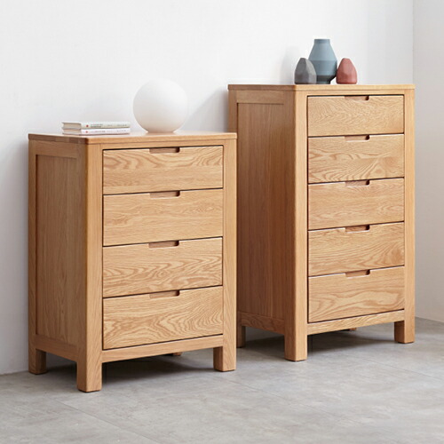 楽天市場】タンス 幅60cm 木製 オーク材 無垢材 キャビネット 引出し4