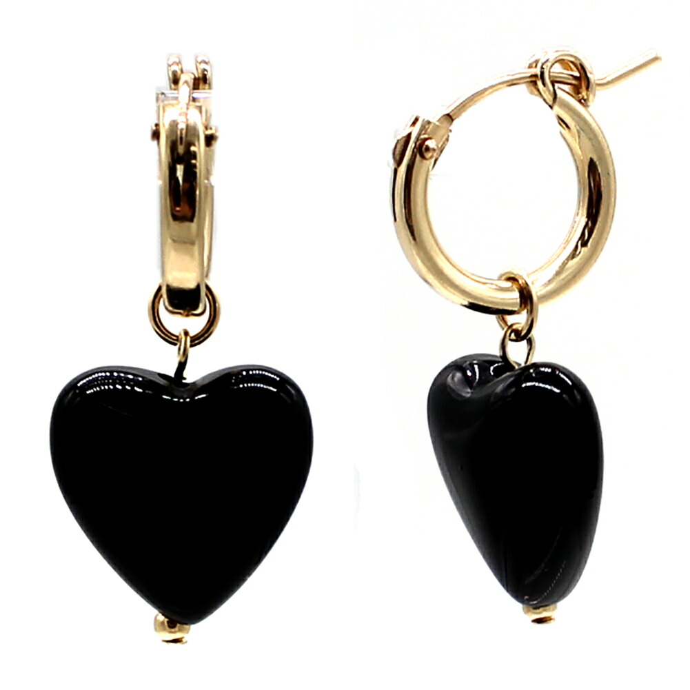 K14WGフープピアス 青いストーン付き K14WGフープピアス 青いストーン付き