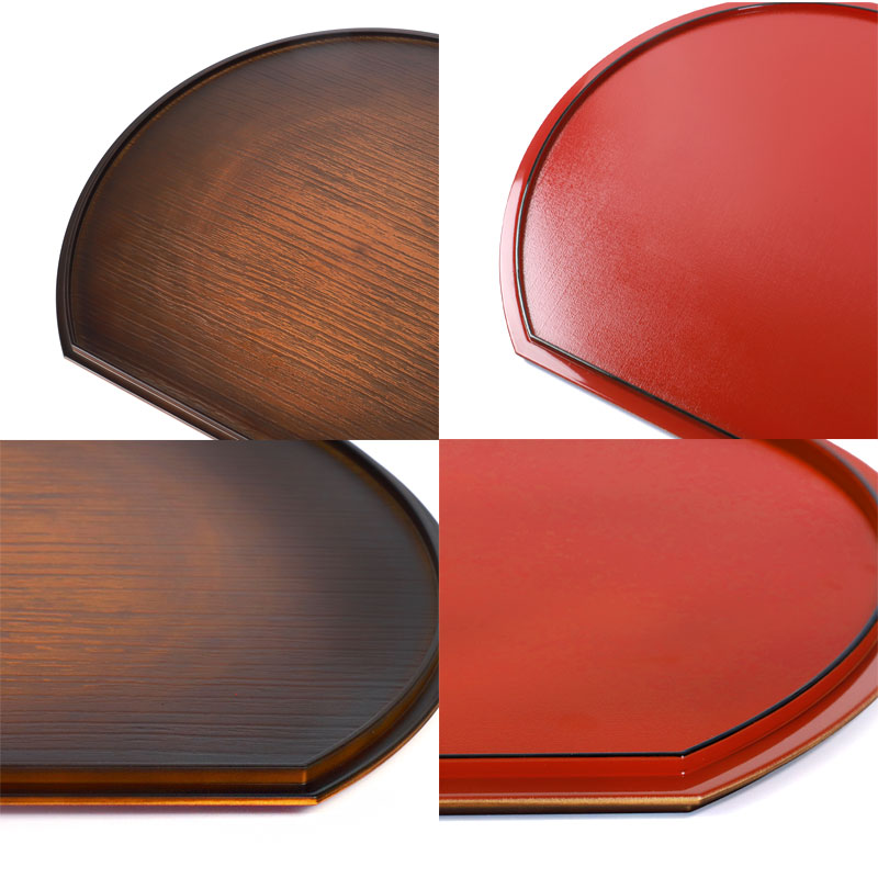 楽天市場】紀州漆器 半月盆 お盆 半月膳 トレー トレイ 39cm 13寸 日本