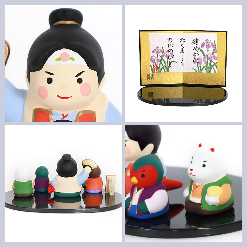 楽天市場】五月人形 錦彩桃太郎飾り 薬師窯 コンパクト おしゃれ 兜