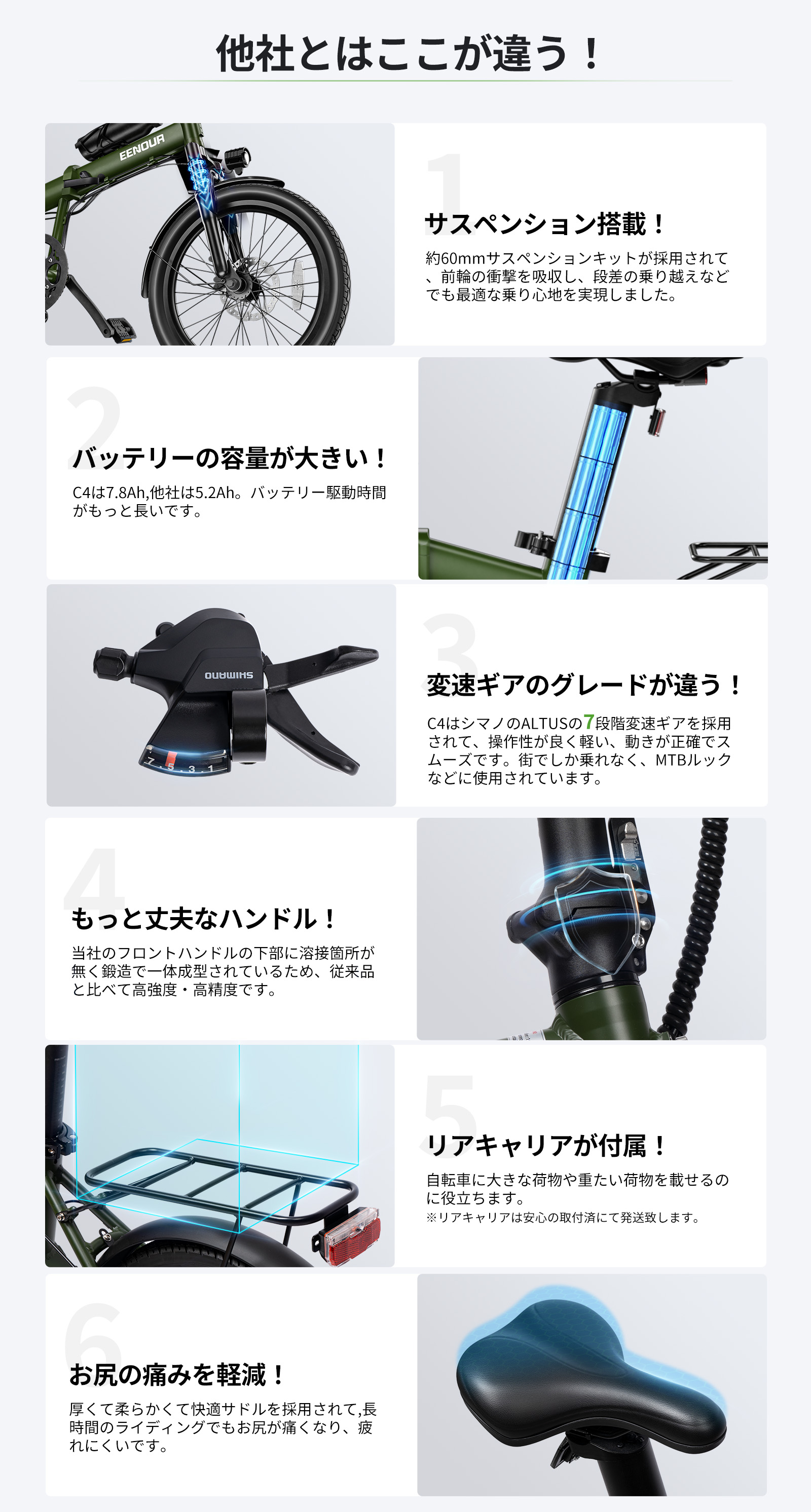 EENOUR C4 電動アシスト自転車 引取限定 静岡県富士市 折りたたみ 電動