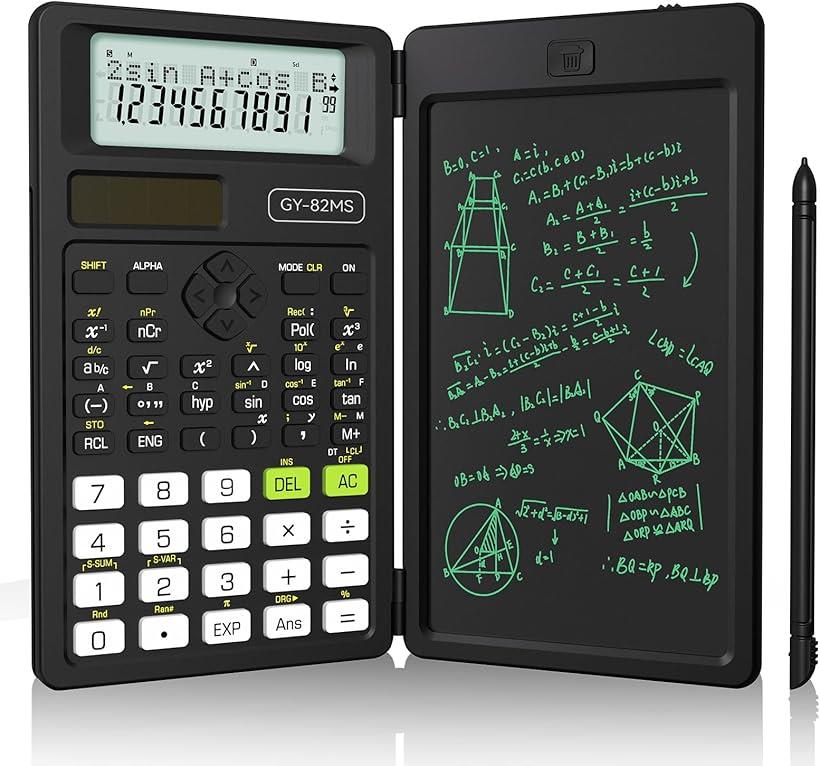 楽天市場】関数電卓 240関数・機能 電卓付き電子メモパッド 統計計算