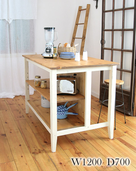 作業台 展示台 木製 アンティーク調テーブル