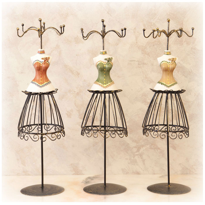 楽天市場】クラシカル アクセサリースタンド トルソー ネックレス吊り