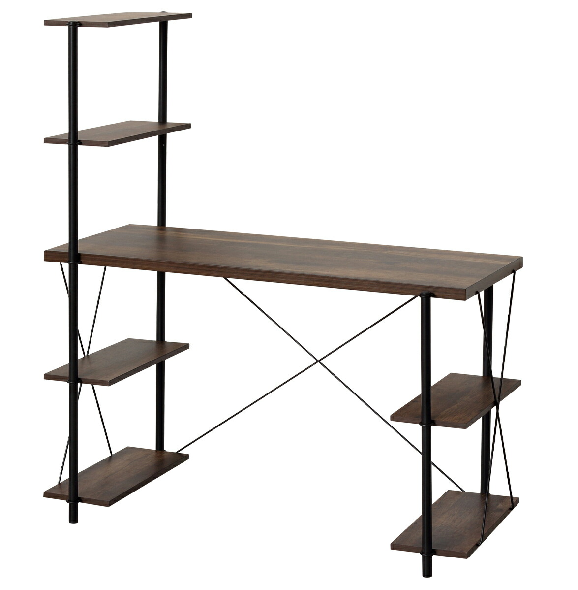 楽天市場】らくらく組立 ラックデスク W1200 D560 H1370 らくらく組立