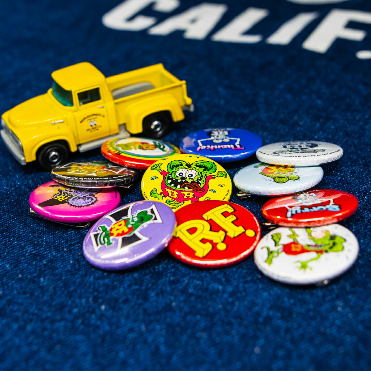 楽天市場】ラットフィンク Rat Fink カンバッジ ロゴ : MOONEYES