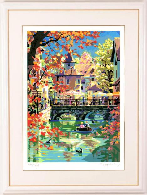 美品 笹倉鉄平 【芸術家村の通り】シルクスクリーン 楽天市場】笹倉