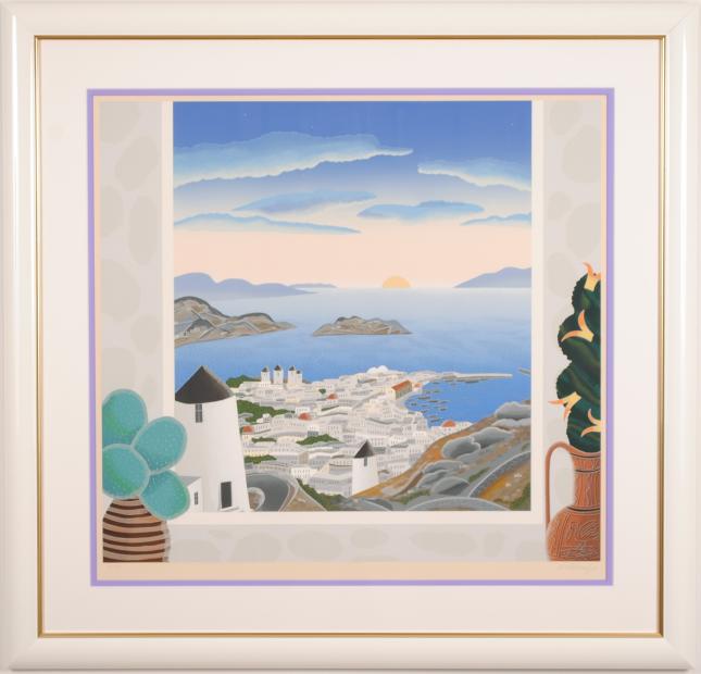 楽天市場】海 絵画 風景画 ギリシャ エーゲ海 インテリア シルク