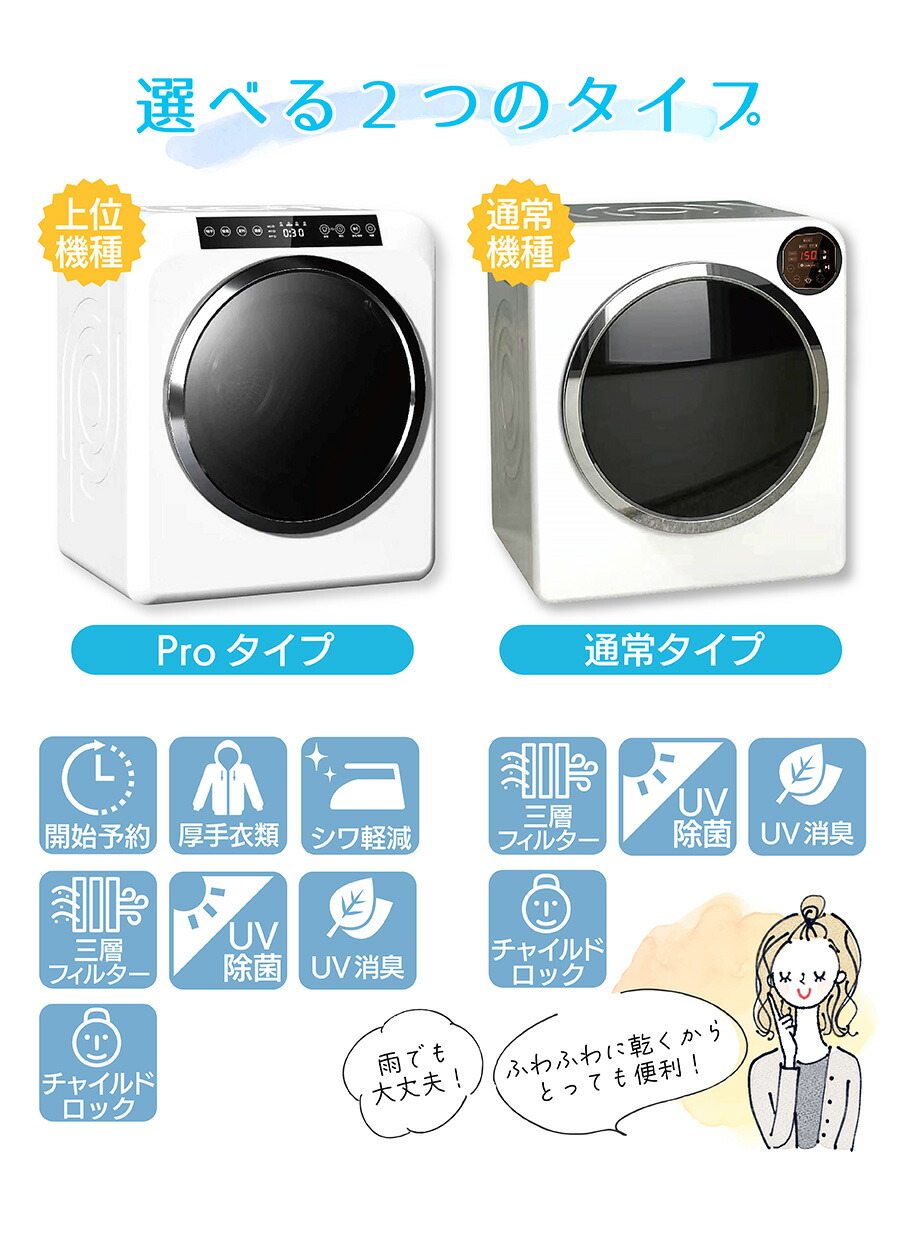 楽天市場】Yoquna 衣類乾燥機 6kg 小型 ドラム式 乾燥 除菌機能 UV照射