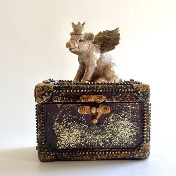 楽天市場】エンジェルピッグ アクセサリーボックス 小物入れ