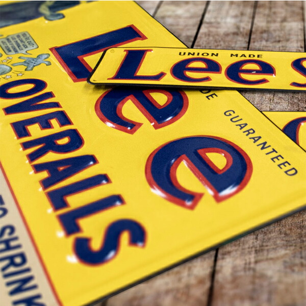 楽天市場】ブリキ看板 Lee OVERALLS エンボス レトロ調 サイン 29cm