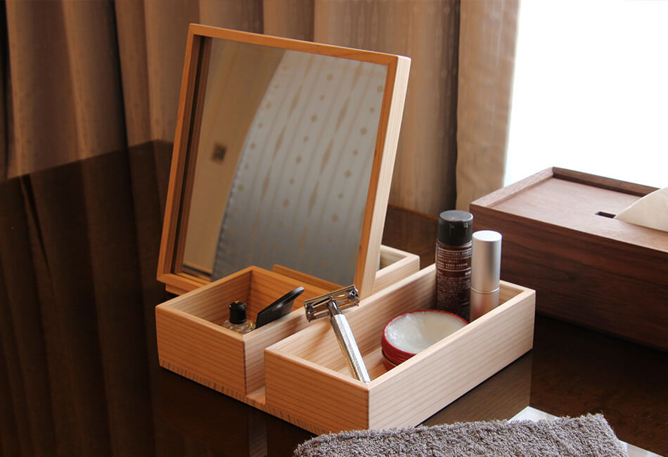 楽天市場】増田桐箱店 ミラーボックス【杉】 化粧鏡 化粧箱 メイク