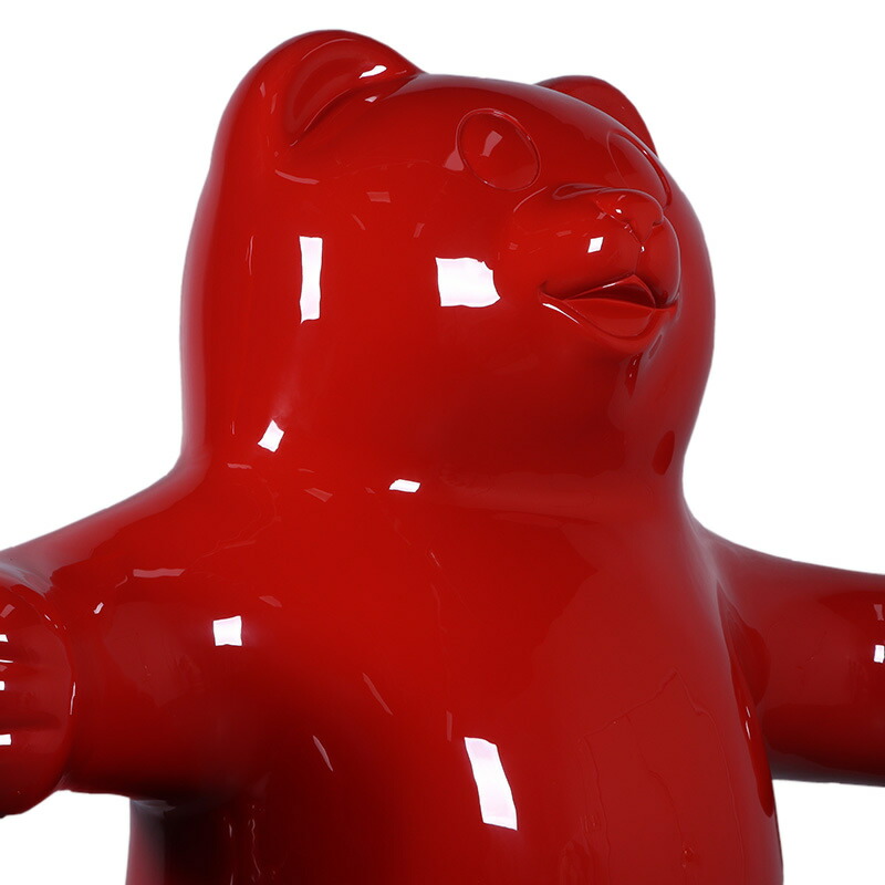 楽天市場】つるつるしたグミベア レッド 巨大 オブジェ 大きい くま 熊