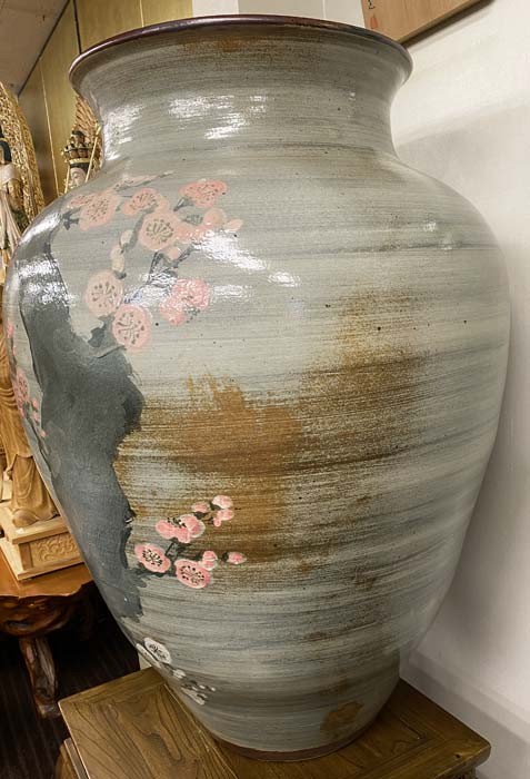 楽天市場】大迫力 圧巻の益子焼大壺 窯元：よこやま 美品 高さ約1m6cm