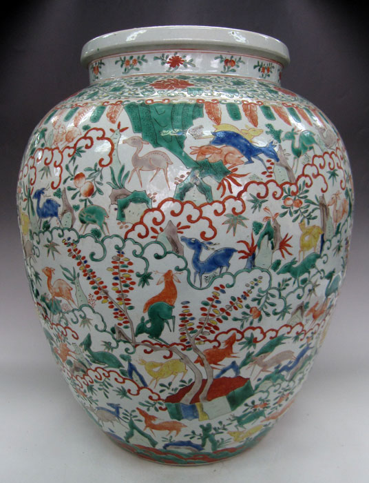 美術品 陶器 花瓶 多色装飾 約60cm 美術品 陶器 花瓶 多色装飾 約60cm