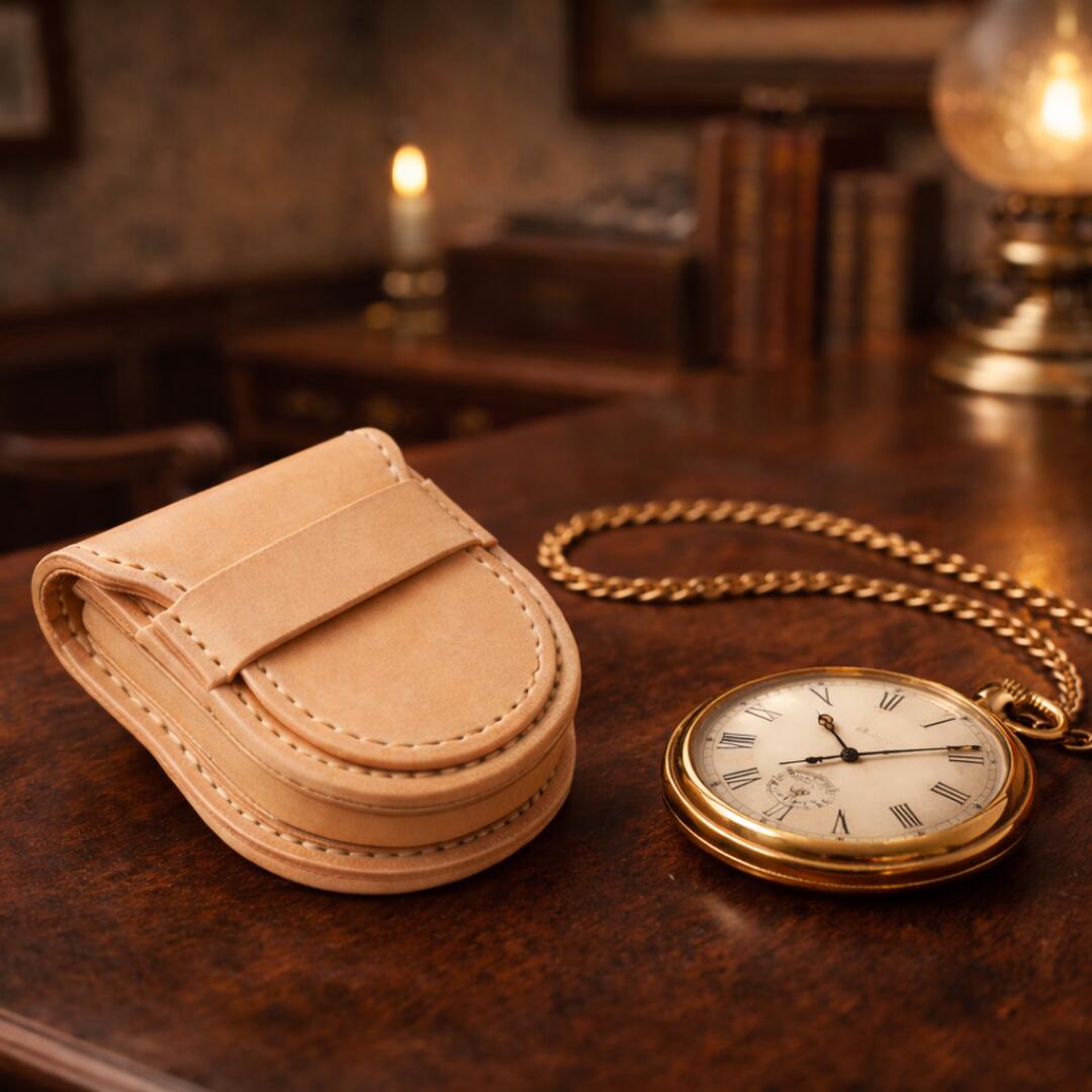 楽天市場】【名入れ無料】牛革 懐中時計ケース 日本製｜姫路産ヌメ革