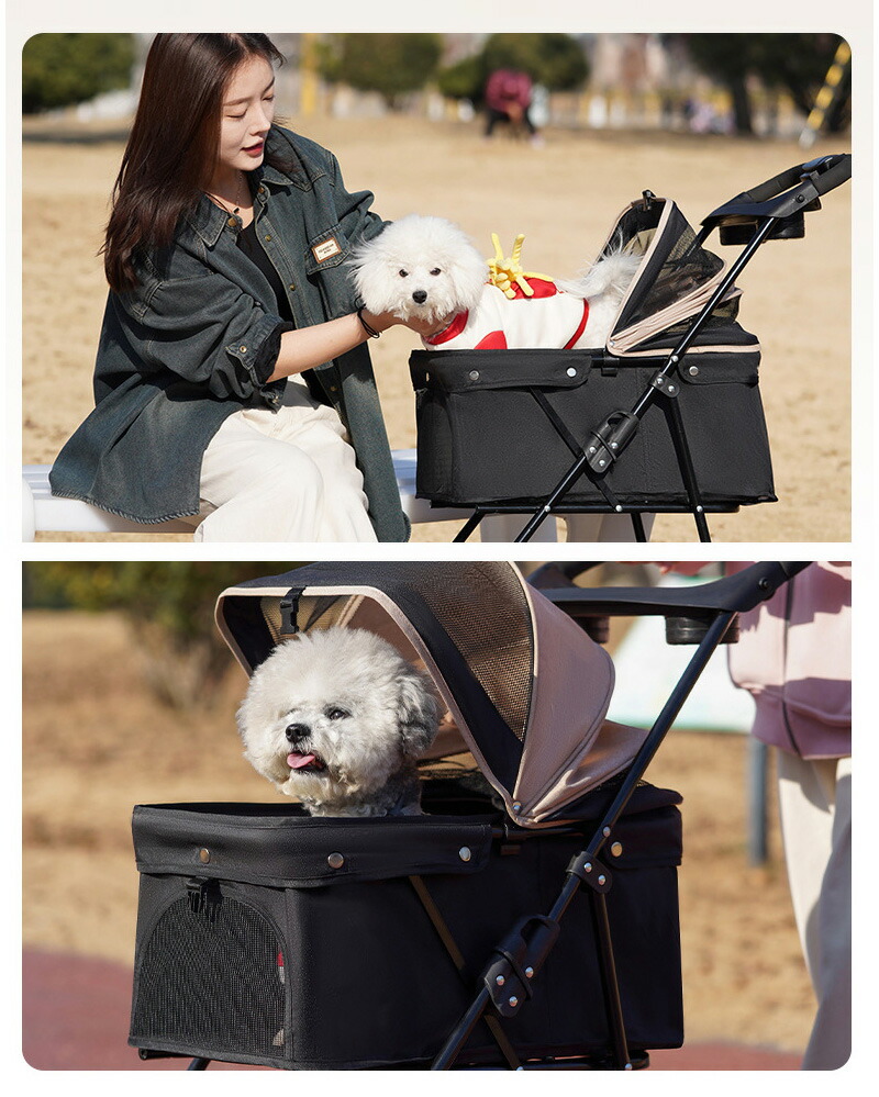 楽天市場】【取付動画アリ】ペットカート 折りたたみ ペットキャリー