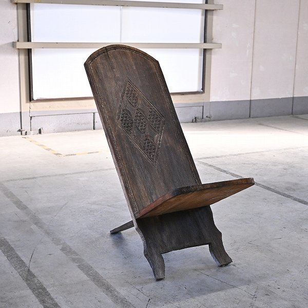 ヴィンテージ アフリカ民族 木彫 椅子 アフリカンチェアー アフリカ