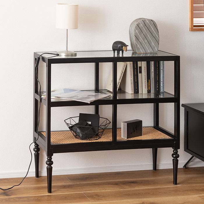 楽天市場】[レビュー特典]アンティーク風 シェルフ 木製 3段 幅80cm 高