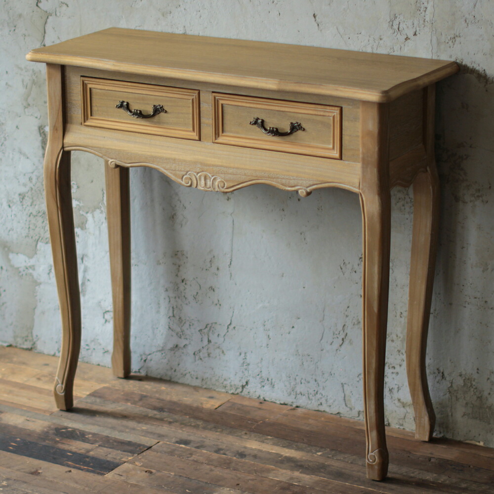 値下カリモク アンティーク調 猫脚 コンソールテーブル ブナ材 AJ1052NS