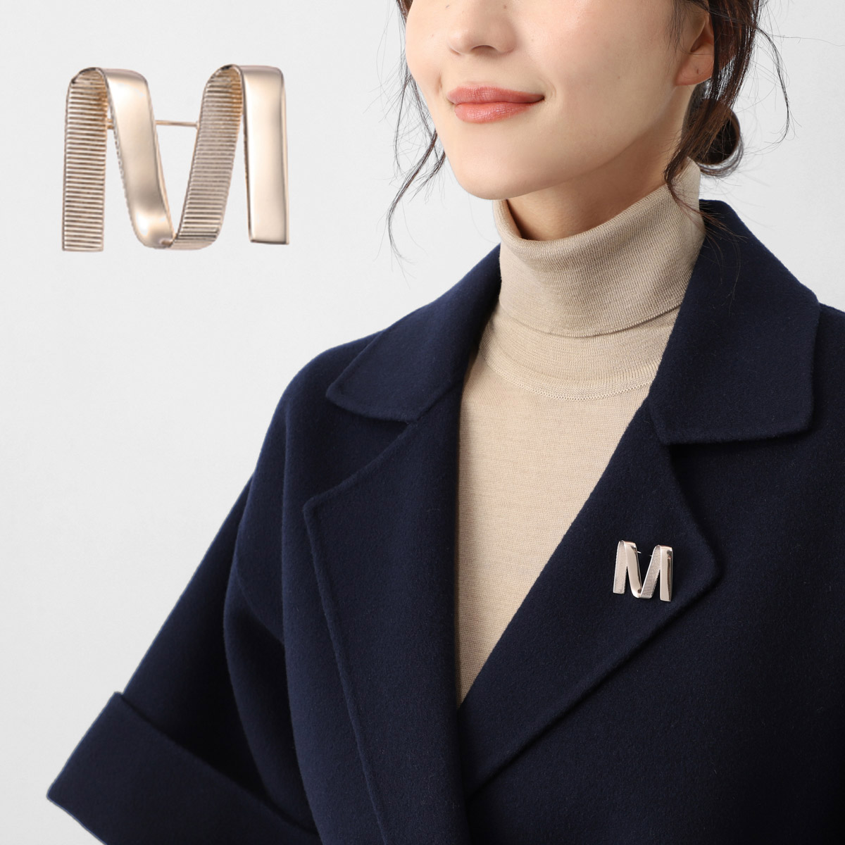 楽天市場】マックスマーラ Max Mara ブローチ ゴールド レディース