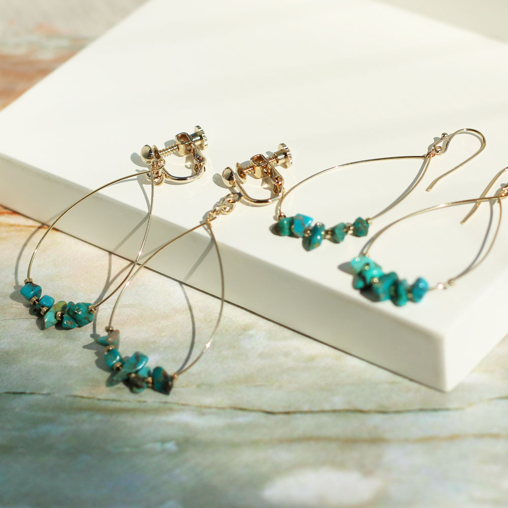 楽天市場】【20%OFFクーポン対象！】ピアス イヤリング K18GP 天然石