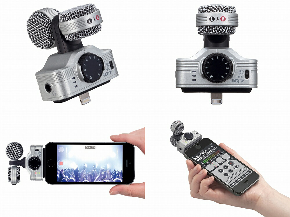 楽天市場】ZOOM iQ7 MSマイク Lightningコネクター iOS用 外付けマイク