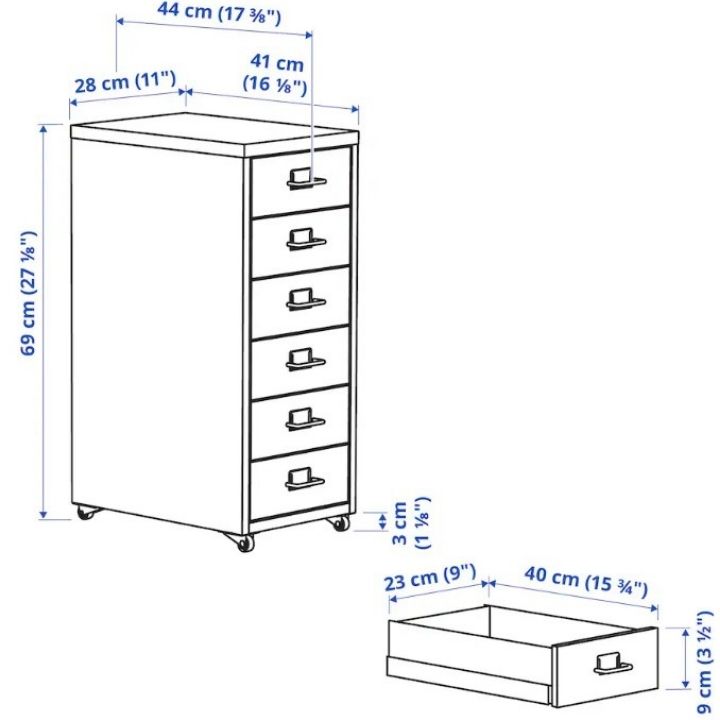 楽天市場】IKEA イケア HELMER ヘルメル 引き出しユニット キャスター