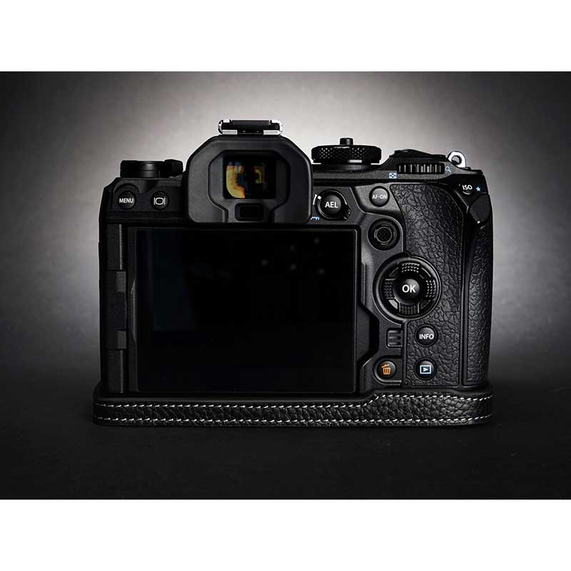 楽天市場】OLYMPUS OM SYSTEM OM-1 用レザー ケース Black ブラック TP