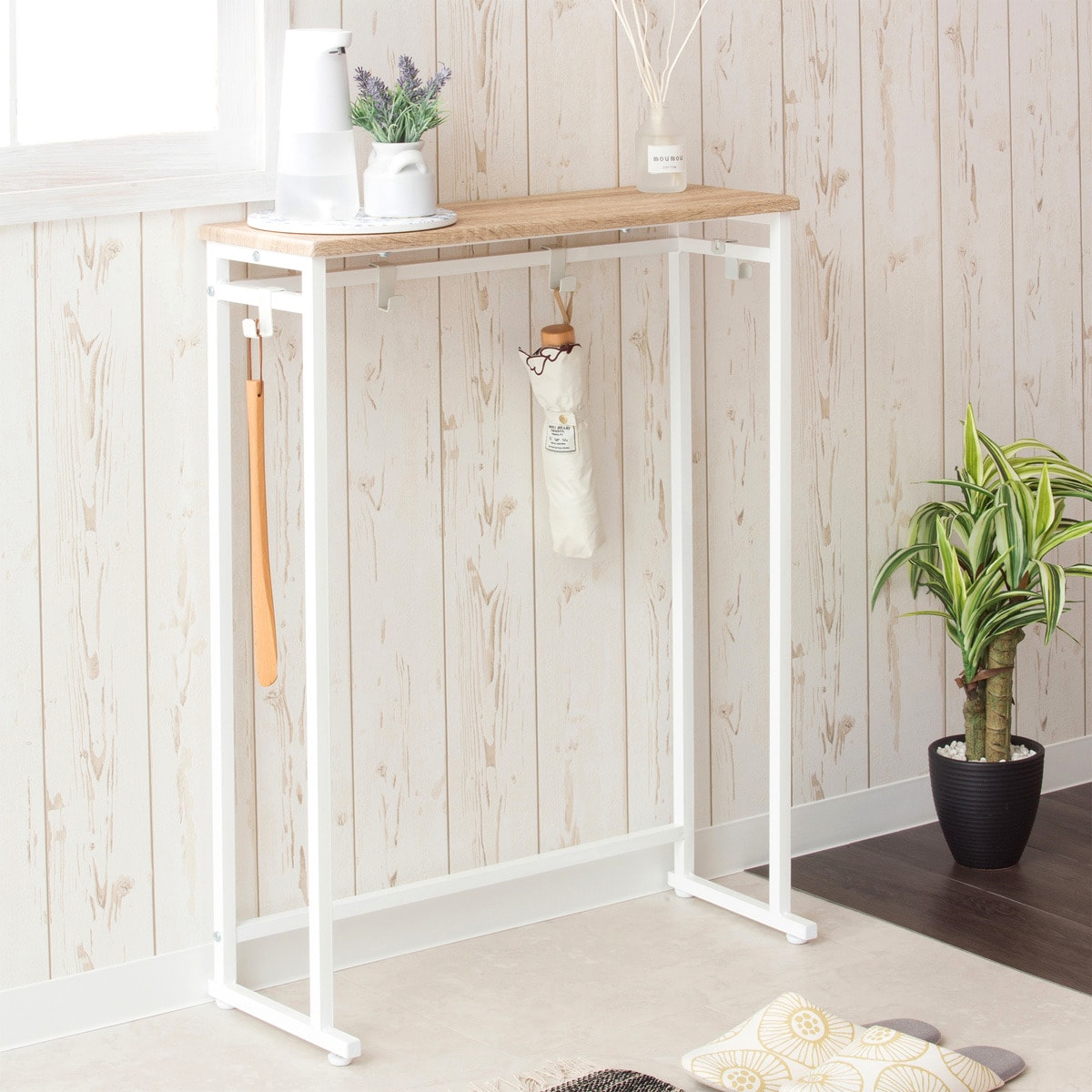 楽天市場】置き場を選ばないスリムなコンソールテーブル （ナチュラル