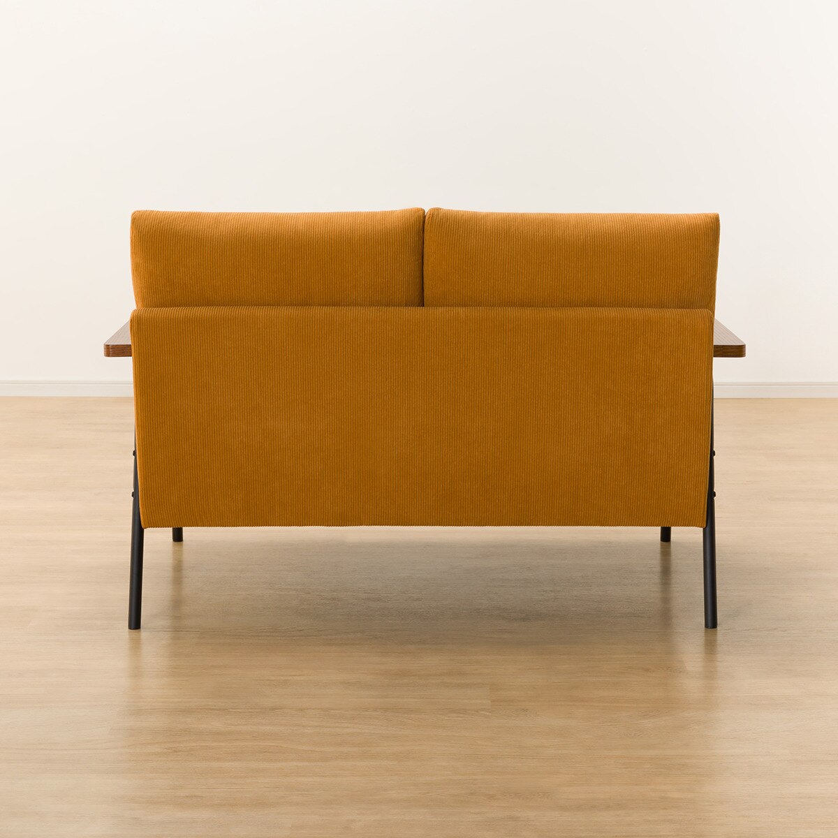 新品ニトリコーデュロイ生地のコンパクトソファオレンジ