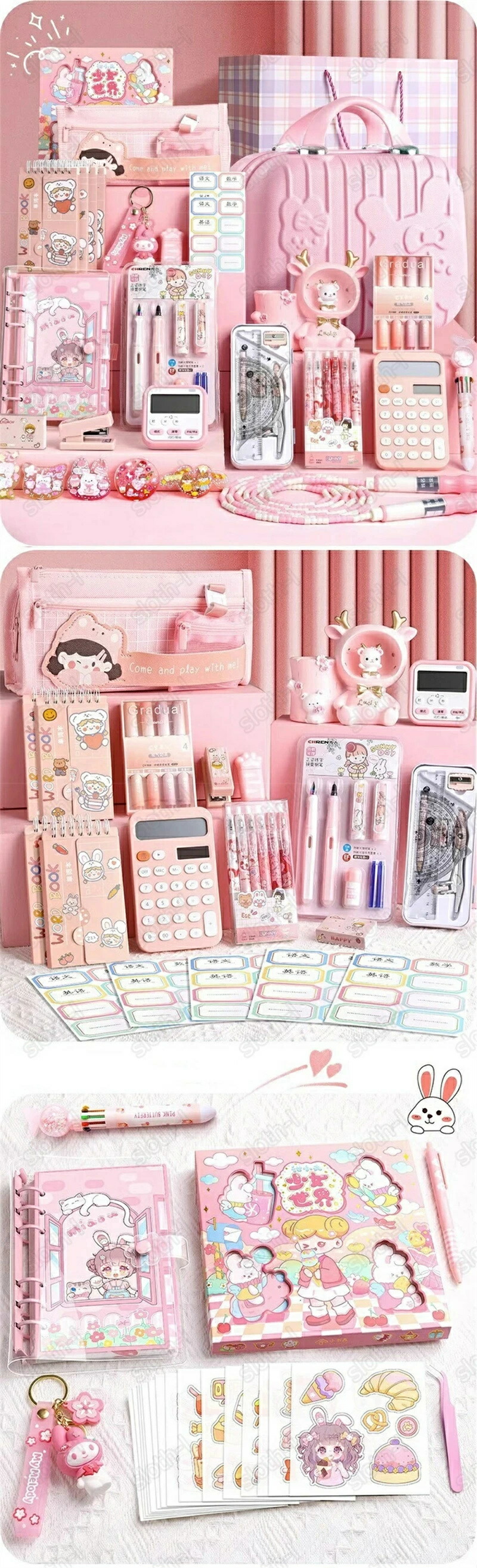 楽天市場】超豪華な文房具セット 携帯便利 収納ケース付き 描き用 学習