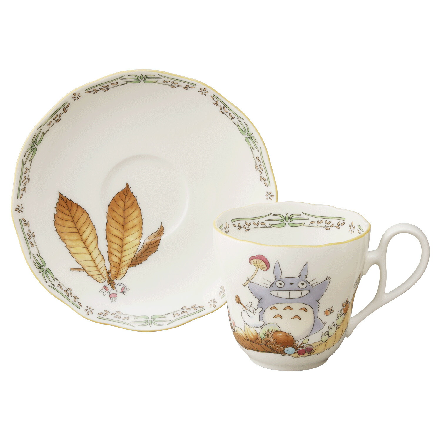 楽天市場】ノリタケ となりのトトロ カップ＆ソーサーペア(キノコ