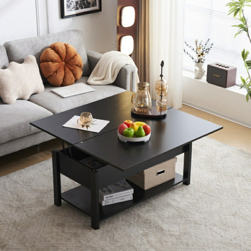 楽天市場】テーブル ローテーブル 収納付き センターテーブル 天板昇降