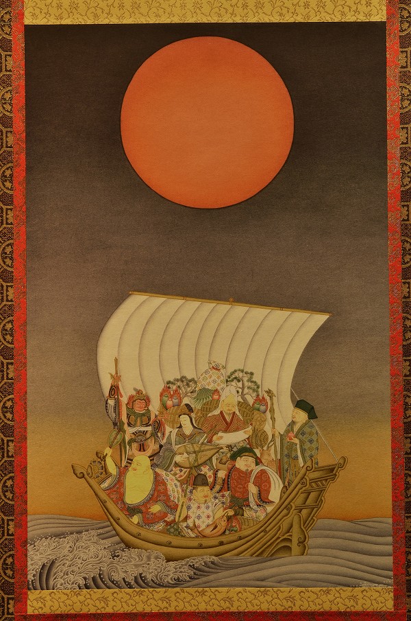 楽天市場】七福神 仏画掛け軸（半切サイズ） : 仏像仏画チベット美術卸