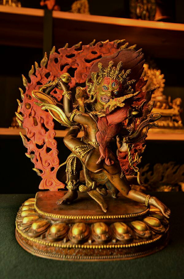 楽天市場】大黒天(マハカーラ） 銅造鍍金彫金仕上げ : 仏像仏画
