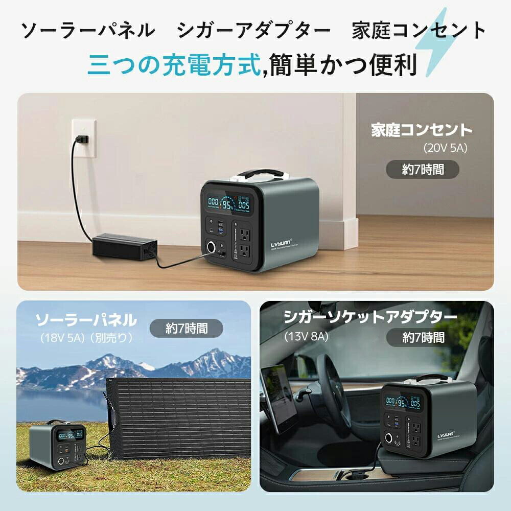 楽天市場】ポータブル電源 大容量 AC出力700W(サージ1000W) 189000mAh