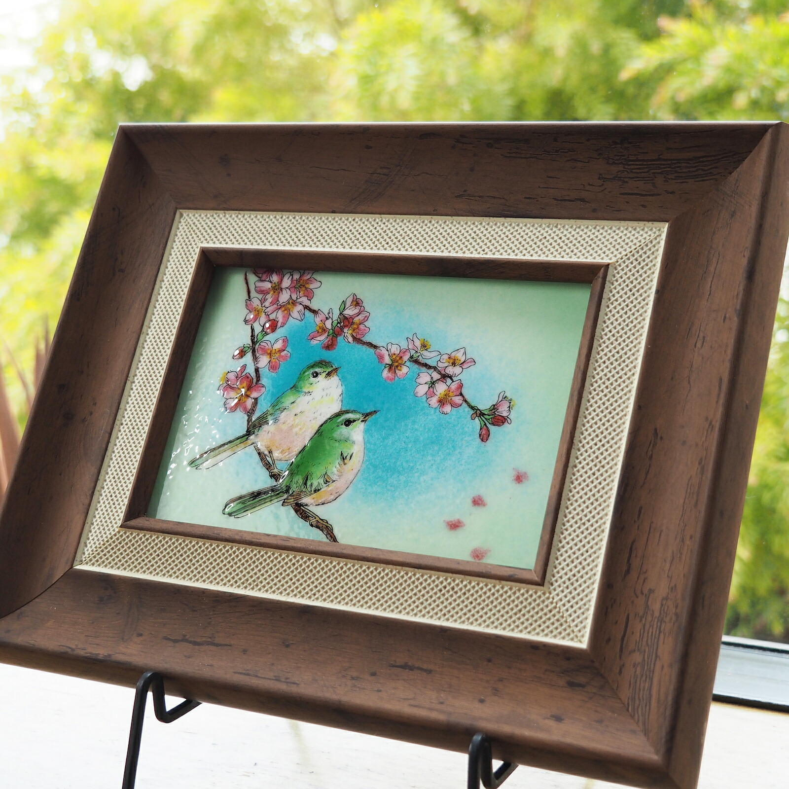 楽天市場】桜にうぐいす 鳥 桜 春 七宝焼 七宝焼き 七宝絵画 絵 絵画