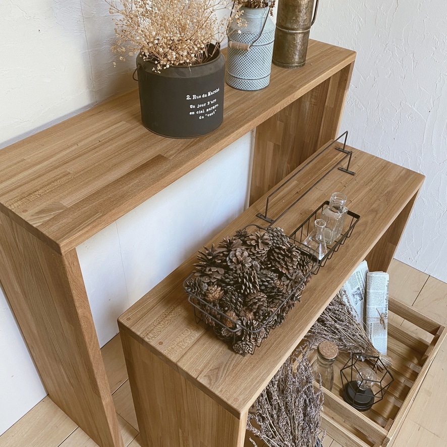 楽天市場】2点セット コの字ラック カウンターテーブル コの字