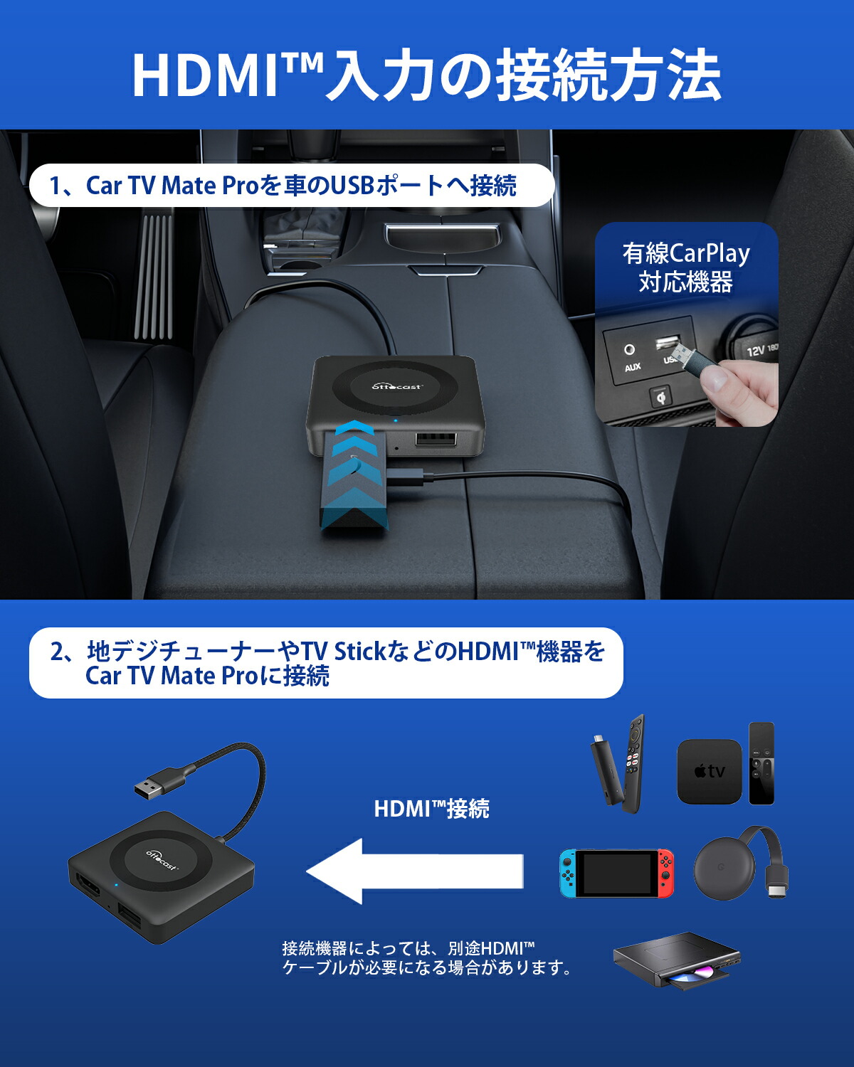 楽天市場】【公式店】オットキャスト Ottocast Car TV Mate Pro カー
