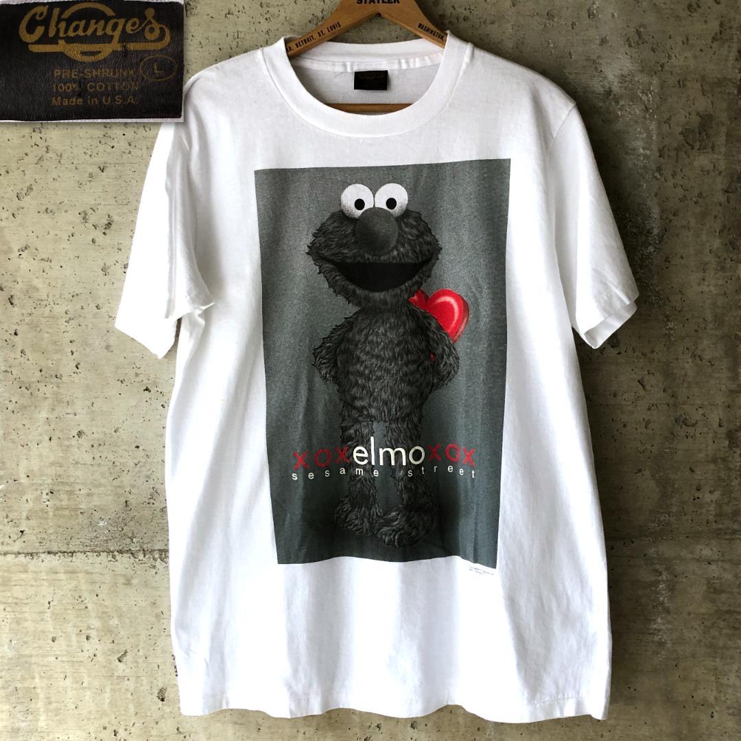楽天市場】XZ503 Tシャツ エルモ elmo セサミストリート 90s 白 深瀬