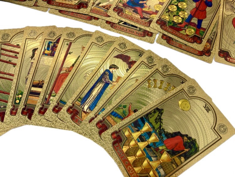 楽天市場】【送料無料】タロットカード ゴールド 美しい ウェイト版