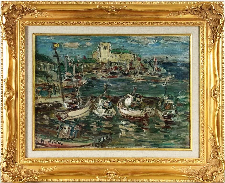 楽天市場】木田金次郎 「初夏 岩内港」 油彩8号 : 小野画廊