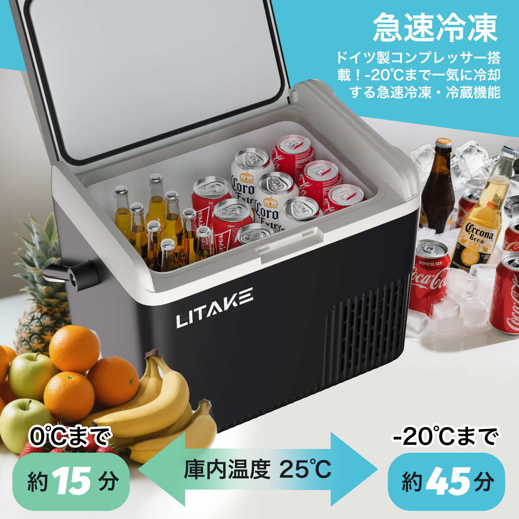 楽天市場】全品限定クーポン ポータブル冷蔵庫 車載冷蔵庫 ポータブル