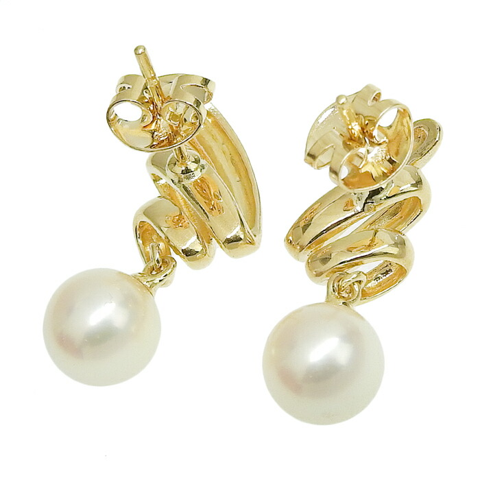 楽天市場】TASAKI タサキ デザイン パール ピアス K18YG 750 イエロー