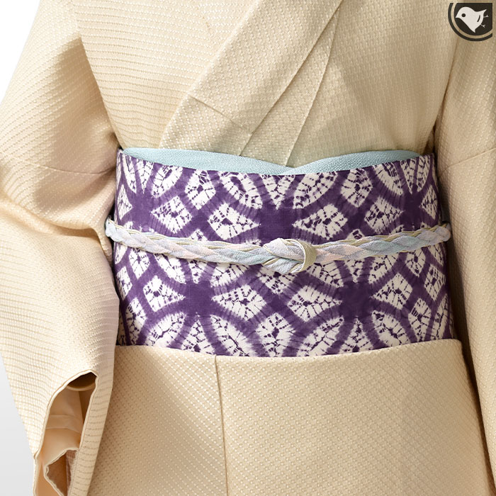 楽天市場】紫根染め 白鷹 紫草絞り染め 九寸本仕立 名古屋帯 紫 正絹