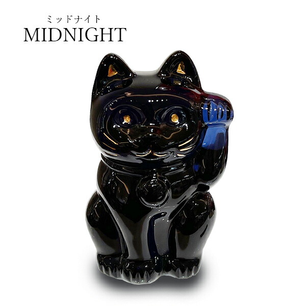 バカラ 招き猫 共箱 トヒル 高さ約10cm 東N7-1018② バカラ 招き猫 共