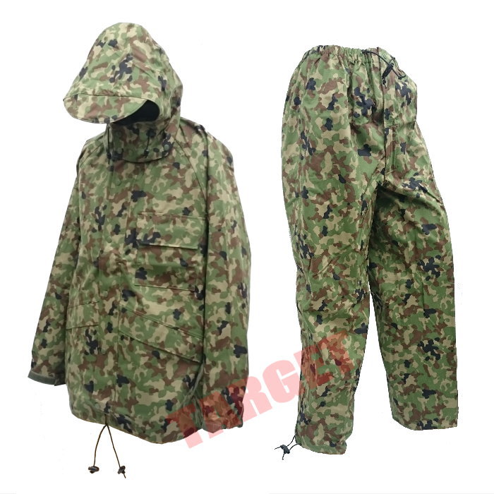 陸上自衛隊 迷彩 ゴアテックス 雨衣上下 L 陸上自衛隊雨衣、防寒着
