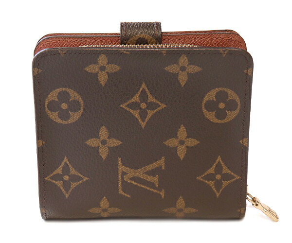 ルイヴィトン コンパクトジップ 二つ折り 財布 モノグラム ラウンド